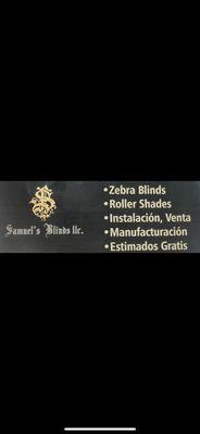 Nuestros servicios, zebra blinds y roller shades, estimados gratis, lo mejor para su hogar