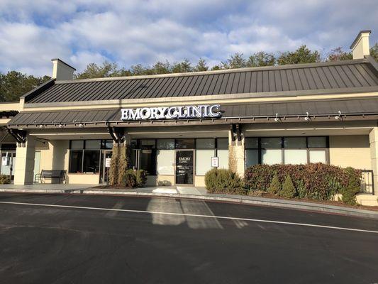 Emory Clinic is in a strip mall.