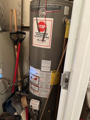 Water heater gas valve replaced