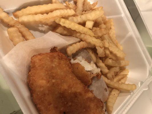 Fried fish and fries