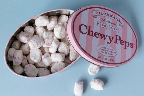 Our Peppermint Chewy Peps Tin