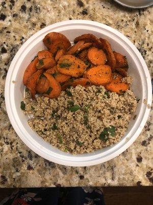 Cilantro Lime Coconut Quinoa with Herb Roasted Carrots