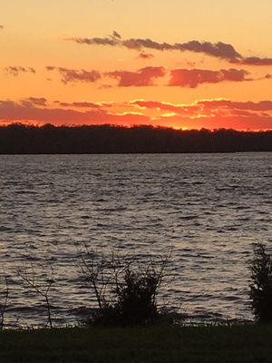 Fall sunset on the James