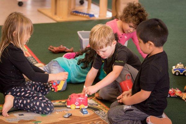 Pre-kindergarten students enjoy free play time