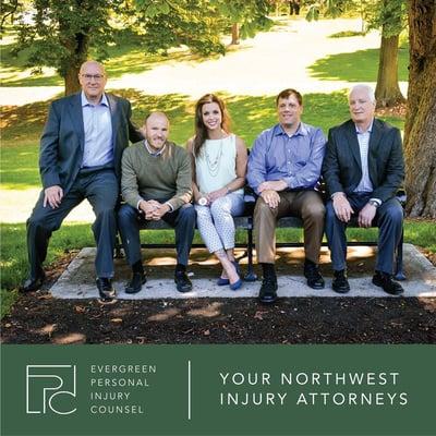 Your Northwest Injury Attorneys: Steve Bulzomi, John Christensen, Jeremy Johnston, James McCormick, and Gemma Zanowski.