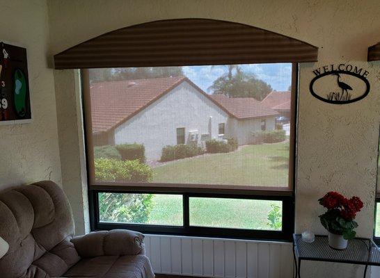 Beautiful new custom solar shades!