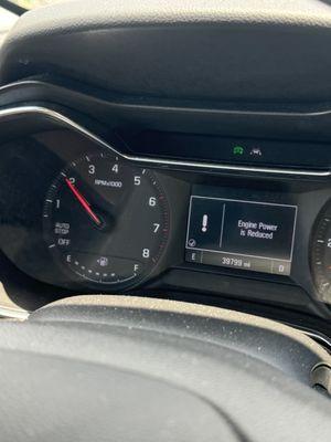 Check engine message on day 3 and then again on day 8