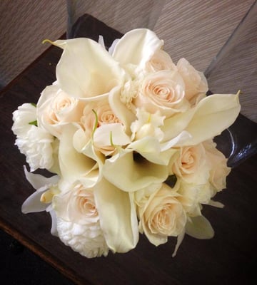 All White and Cream Bridal Bouquet