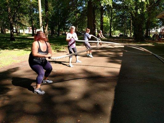 Summertime Ropes workout at Wilshire Park