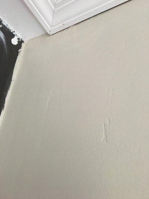 Drywall poorly executed