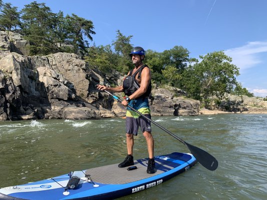 Greg Miller on a EarthRiver SUP V3