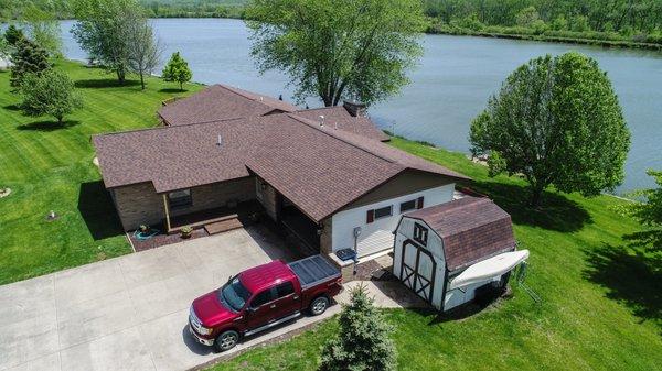 New roof shingles