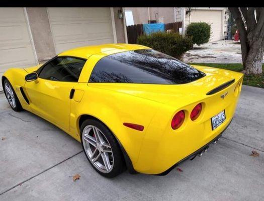 Corvette 5% rear window 35% front windows!