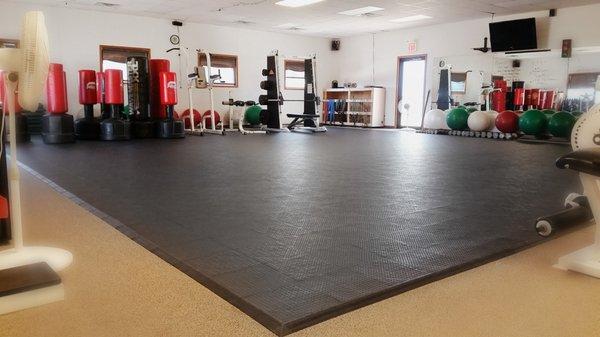 Our open floor for classes and for our member's use.