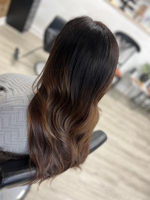 Brown caramel Balayage