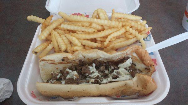 Philly Cheesesteak Combo w/o green peppers