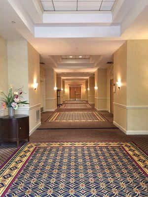 Hallway of the conference rooms area in the hotel