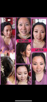 Before & After for a beautiful bride!