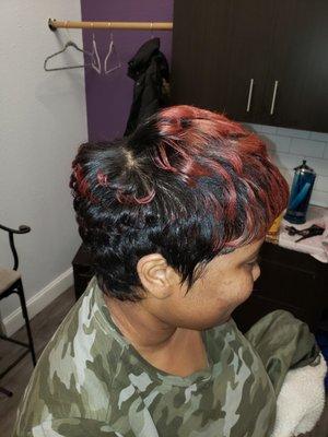 Silk Press and cut on Natural Hair