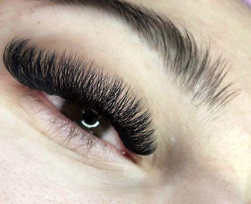 Volume lashes is our specialty! But we do all kinds of lash services)