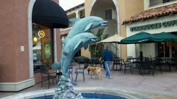 Home of the drooling dolphin statue