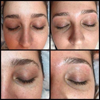 Before and after brow wax!