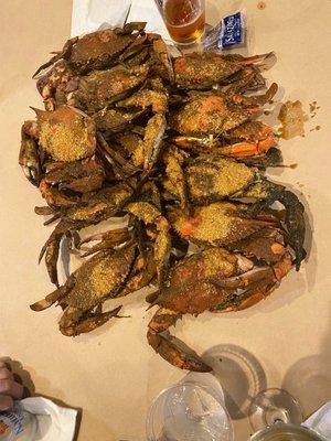 Steamed crabs