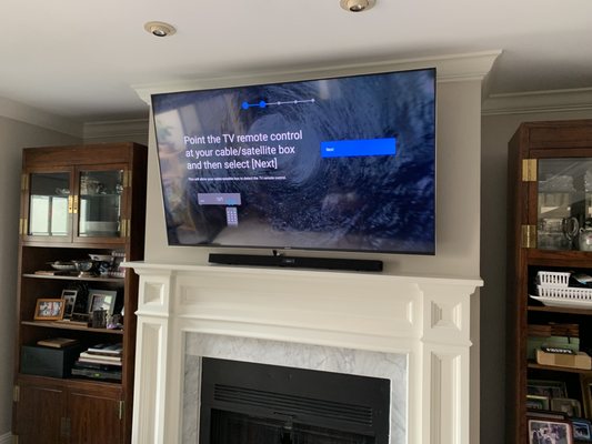 New Fireplace TV and Soundbar Installation - South Tampa