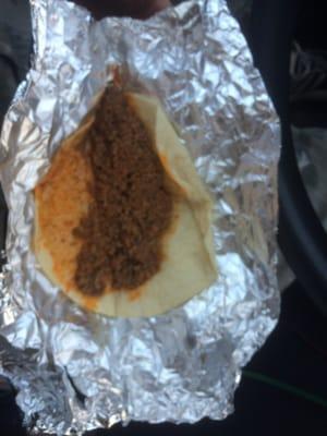 This is their $2 taco, is it a taco without cheese lettuce tomatoes, Taco Bell makes a better taco that's pathetic