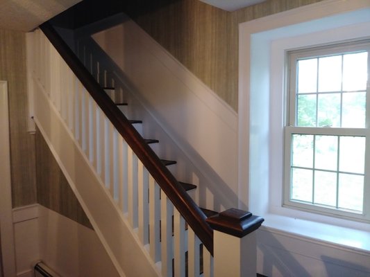 little refurbishing of an almost 200 year old farm house. fresh paint, wall paper, and stain... liverpool pa.