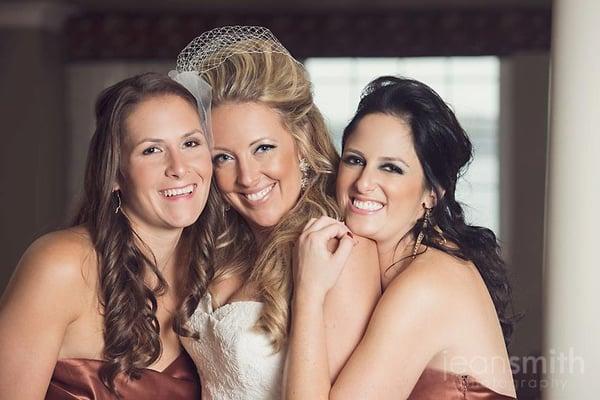 The bride and her maids