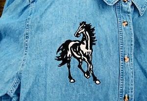 Custom embroidered horse