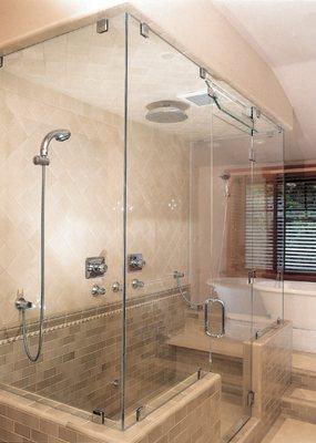 Steam Shower Enclosure Frameless