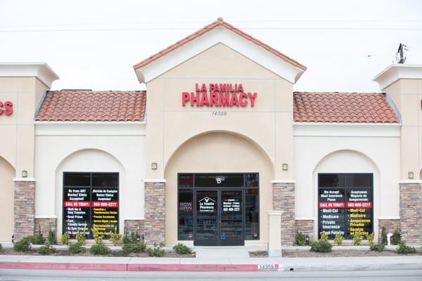 Storefront of La Familia Pharmacy