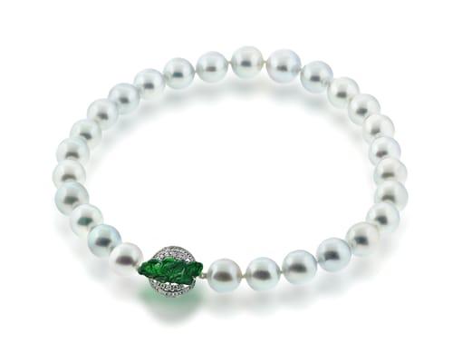 South Sea Pearl Necklace with Jadeite Clasp