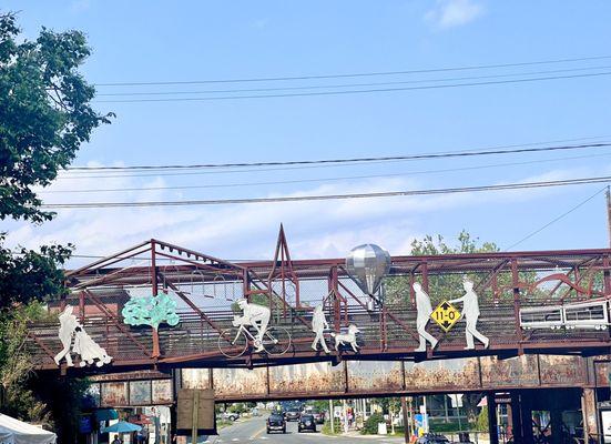 Decorations on bridge near toasted owl