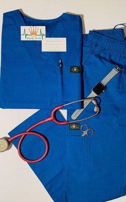 Royal Blue Scrub Set