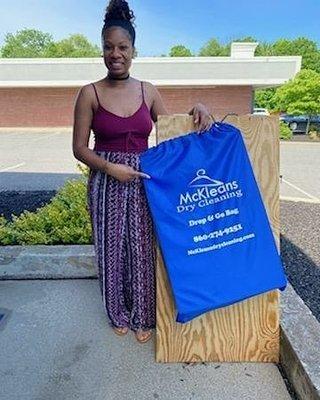 Free pickups and drop offs and get $10.00 off just for trying out the service. https://mckleansdrycleaning.com/