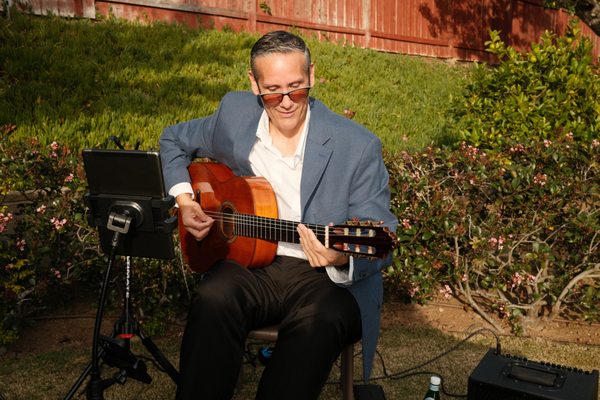 Backyard Birthday Party with Spanish guitarist, Alex Guillen.