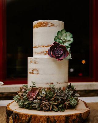 Rustic/Semi naked wedding cake