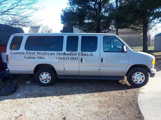 Van used to bring individuals to church