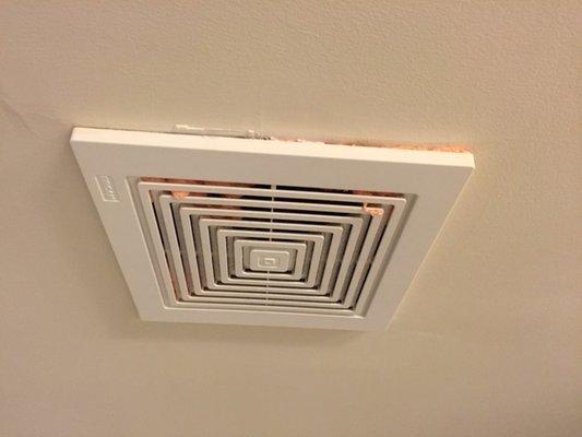 Orange foam seeping through vents.