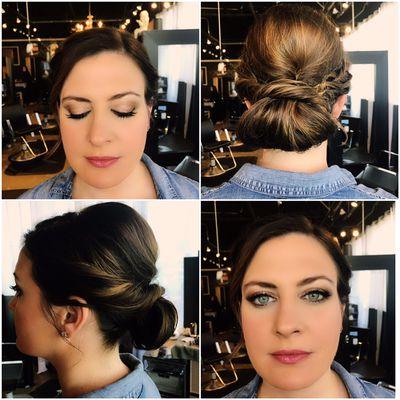 Bridesmaid hair and makeup