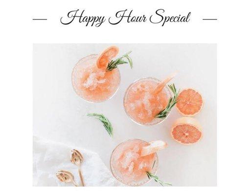 Join Us every Thursday for Happy Hour! This quick 30 minute Grapefruit facial is just what you need to kick off that weekend glow.