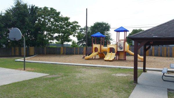 One of our playgrounds where children can explore outdoors.