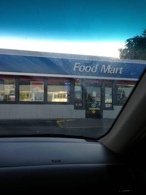 The food mart to the gas station.