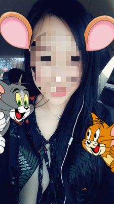 This is how my hair looked after getting it colored :) The total price were the best part! (Sorry about Tom & Jerry...They photobombed me)