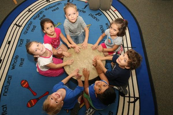 Gathering drum is one of our favorites in the music room.