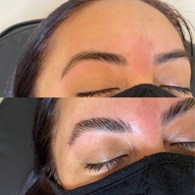 Brows before and after!