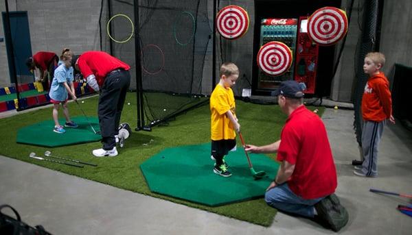 Junior Golf area - Hit & Putt with 1st Tee of the Inland NW.  Free custom club for anyone 12 and under from PGA Clubs for Kids